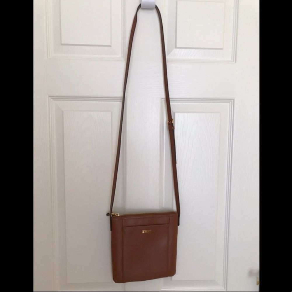 Ralph Lauren Cross Body Brown Leather Bag